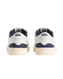 The Vans Mens Court Low Shoes in White & Navy