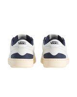 The Vans Mens Court Low Shoes in White & Navy