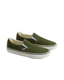 The Vans Mens Classic Slip-on Shoes in Green Balsam