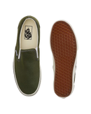 The Vans Mens Classic Slip-on Shoes in Green Balsam