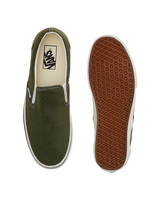 The Vans Mens Classic Slip-on Shoes in Green Balsam