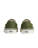 The Vans Mens Classic Slip-on Shoes in Green Balsam