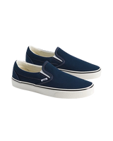 The Vans Mens Classic Slip-On Shoes in Dress Blues
