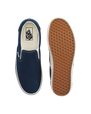 The Vans Mens Classic Slip-On Shoes in Dress Blues
