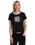 Places I Wish To Go Ringer T-Shirt in Black