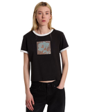 Places I Wish To Go Ringer T-Shirt in Black