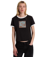Places I Wish To Go Ringer T-Shirt in Black