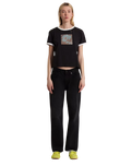 Places I Wish To Go Ringer T-Shirt in Black