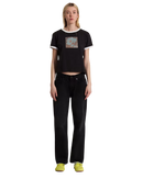 Places I Wish To Go Ringer T-Shirt in Black