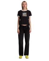 Places I Wish To Go Ringer T-Shirt in Black