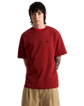 The Vans Mens Left Chest II T-Shirt in Poppy Ember