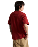 The Vans Mens Left Chest II T-Shirt in Poppy Ember