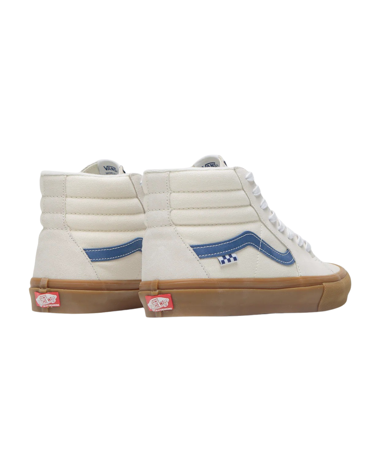 Skate Sk8-Hi Shoes in Marshmallow, Blue & Gum