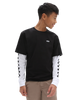 The Vans Boys Long Check Twofer Boys T-Shirt in Black