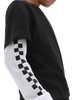 The Vans Boys Long Check Twofer Boys T-Shirt in Black