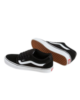 Chukka Low Sidestripe Shoes in Black & White