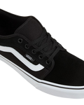 Chukka Low Sidestripe Shoes in Black & White