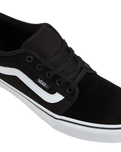 Chukka Low Sidestripe Shoes in Black & White
