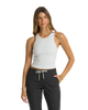 The Vuori Womens Pose Plyo Vest in White Heather Grey