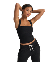 The Vuori Womens Elevation Square Neck Vest in Black Heather