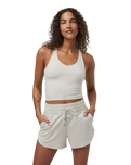 Halo Performance Crop Vest 2.0 in Ecru Heather