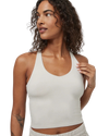 Halo Performance Crop Vest 2.0 in Ecru Heather