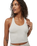 Halo Performance Crop Vest 2.0 in Ecru Heather