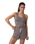 Halo Performance Crop Vest 2.0 in Huckleberry Heather