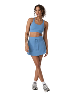 The Vuori Womens Yosemite Longline Bra in Light French Blue