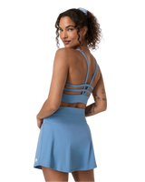 The Vuori Womens Yosemite Longline Bra in Light French Blue