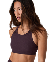 The Vuori Womens Elevation Racer Bra in Raisin Heather