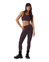 The Vuori Womens Elevation Racer Bra in Raisin Heather
