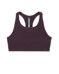 The Vuori Womens Elevation Racer Bra in Raisin Heather