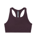 The Vuori Womens Elevation Racer Bra in Raisin Heather