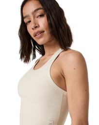 Elevation Racerback Vest in Bone Heather