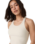 Elevation Racerback Vest in Bone Heather