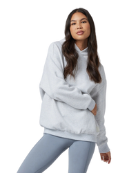 The Vuori Womens Restore Oversized Hoodie in Pale Grey Heather