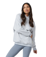 The Vuori Womens Restore Oversized Hoodie in Pale Grey Heather