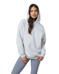 The Vuori Womens Restore Oversized Hoodie in Pale Grey Heather