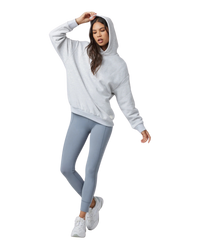 The Vuori Womens Restore Oversized Hoodie in Pale Grey Heather