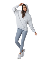 The Vuori Womens Restore Oversized Hoodie in Pale Grey Heather