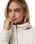 The Vuori Womens Halo Modern Full Zip Hoodie in Ecru Heather