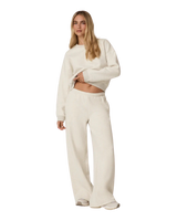 The Vuori Womens Restore Mini Sweatshirt in Bone Heather