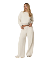 The Vuori Womens Restore Mini Sweatshirt in Bone Heather