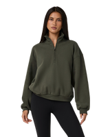 Restore 1/4 Zip Sweatshirt in Army