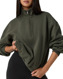 Restore 1/4 Zip Sweatshirt in Army