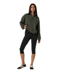 Restore 1/4 Zip Sweatshirt in Army