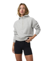 Restore Half Zip Hoodie in Light Heather Grey