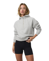 Restore Half Zip Hoodie in Light Heather Grey