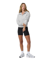 Restore Half Zip Hoodie in Light Heather Grey